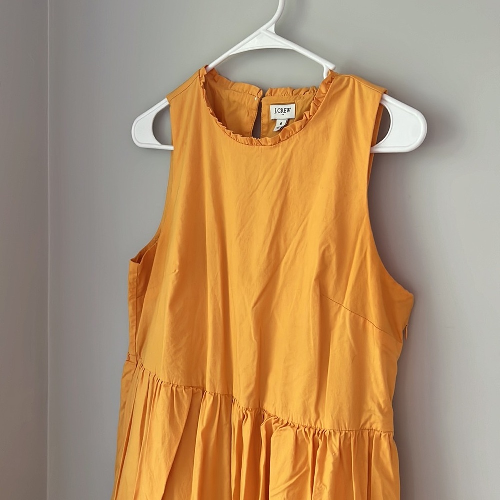 J Crew tiered Sun dress with ruffle neckline